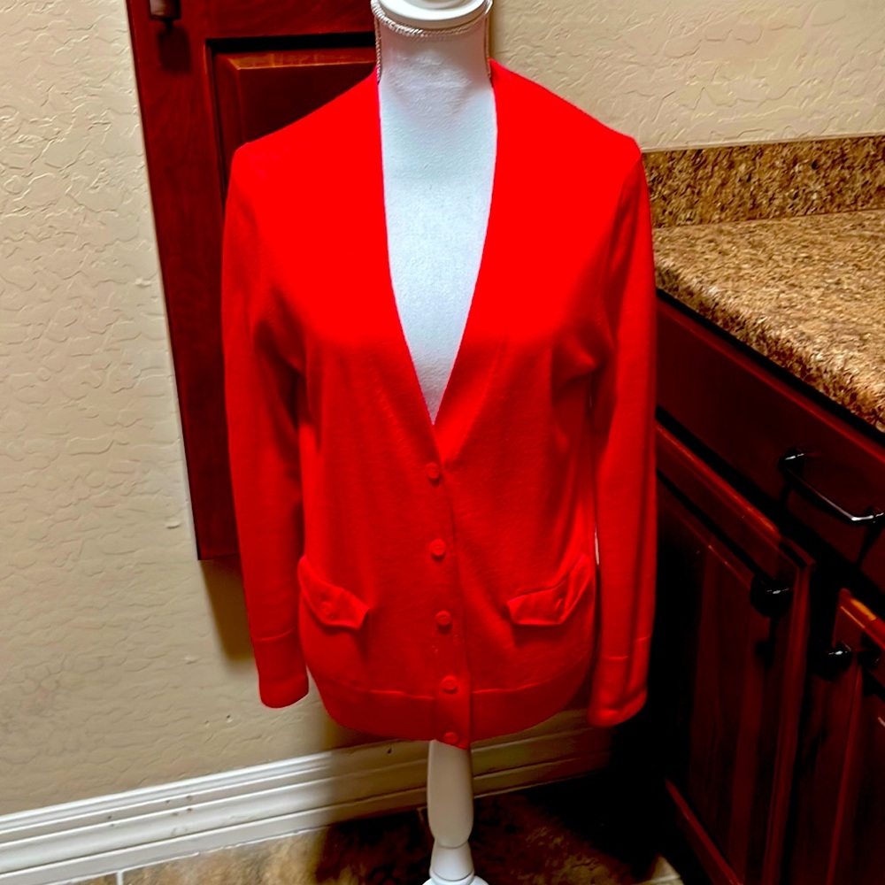 Halogen red cardigan